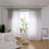 Gennemsigtigt gardin i tyl, voile, blade, 1 panel 1