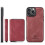 iPhone 14 case with stand and card pockets red slim 2