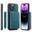 iPhone 14 case with stand and card pockets red slim 3