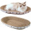 Cat Scratcher Bed Oval Cardboard 2-Pack 1