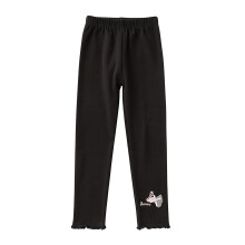 Mädchenleggings, schwarz, weich, atmungsaktiv, 4 Jahre
