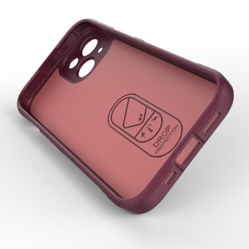 SKALO iPhone 15 rugged TPU bumper case wine red 1