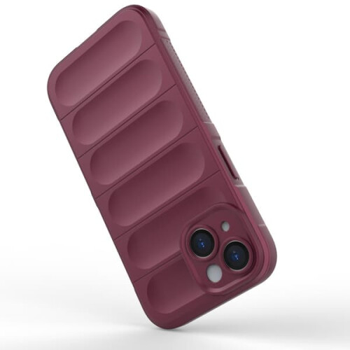 SKALO iPhone 15 rugged TPU bumper case wine red 2