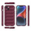 SKALO iPhone 15 rugged TPU bumper case wine red 7