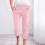 Women's Capris Pants Pink L 2