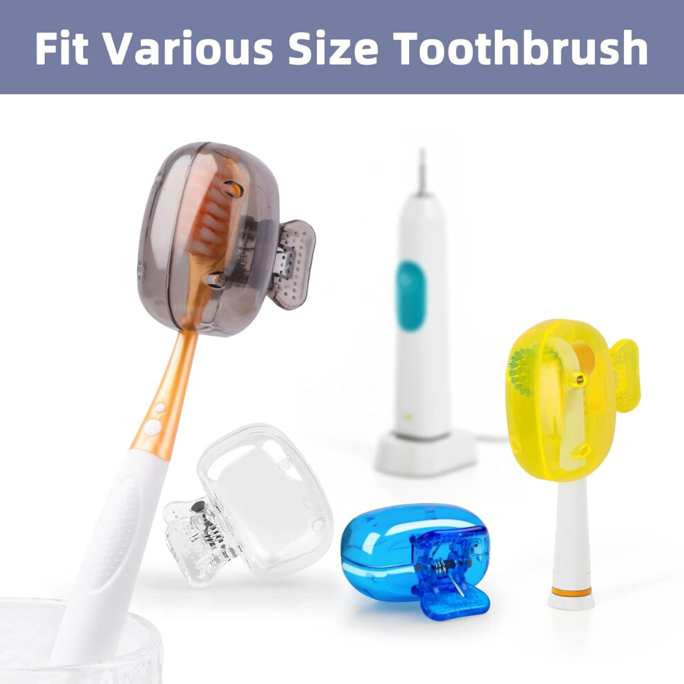 Toothbrush Head Covers Portable 4-Pack 9087558838577