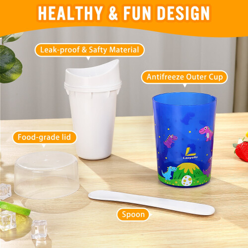 Livhil Slushy Cup Blue Magic Squeeze DIY Slushie Maker 2