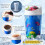 Livhil Slushy Cup Blue Magic Squeeze DIY Slushie Maker 5