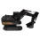 Grey Wireless Excavator Toy 24GHz Control Rotating Cab 2