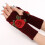 Wrist gloves fingerless red 1 pair 6