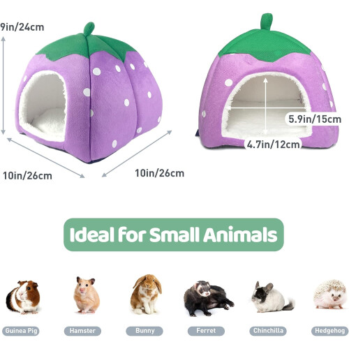 Guinea Pig Bed Red Hideout for Small Animals 2