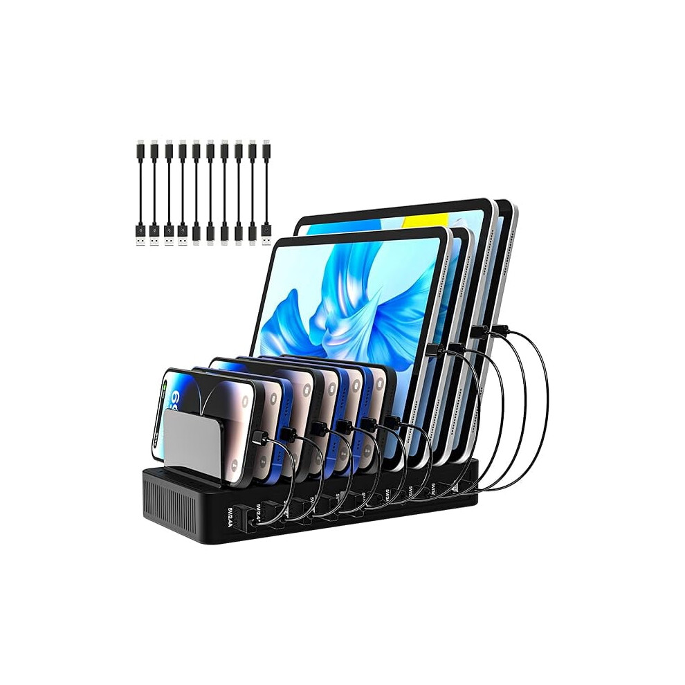 Zlc 100W 10-Port Charging Station With 10 Cables 9087558834722