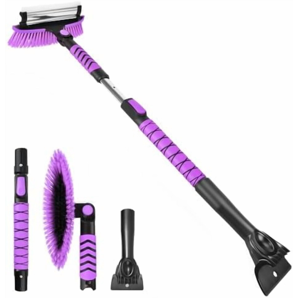 Snow Brush With Ice Scraper And Squeegee 43 Inch 9087558836580