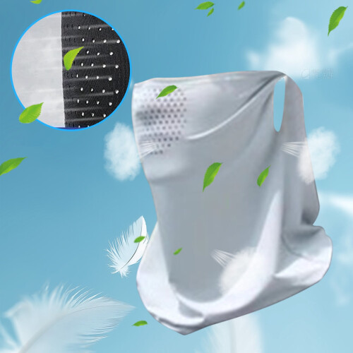 Μάσκα προσώπου με αντηλιακή προστασία UPF50+ Ice Silk Grey 2