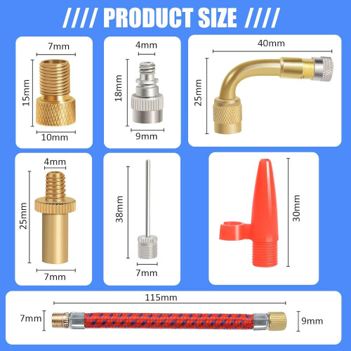 Bicycle Valve Adapter Cable for Car Valves 1