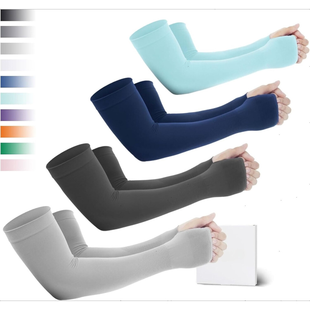 Sun Protection Cooling Arm Sleeves with Thumb Holes