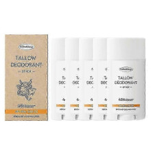 (2) 1-5x Grass-Fed Beef Tallow Deodorant Stick, Bergamot Scented, 48-Hour Odor Control for Underarms Private Parts, Aluminum-Free 26-27