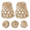 Khaki Lamp Shades Rustic Pendant Light Covers 4-Pack 1