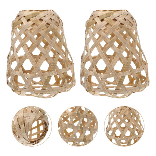 Khaki Lamp Shades Rustic Pendant Light Covers 4-Pack