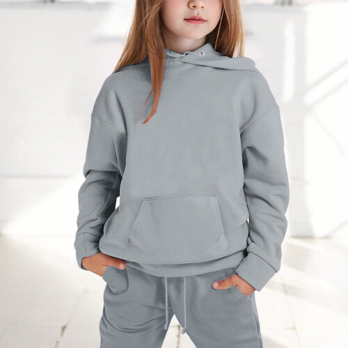 Conjunto de agasalho infantil com moletom e calça (6-7 anos) 1