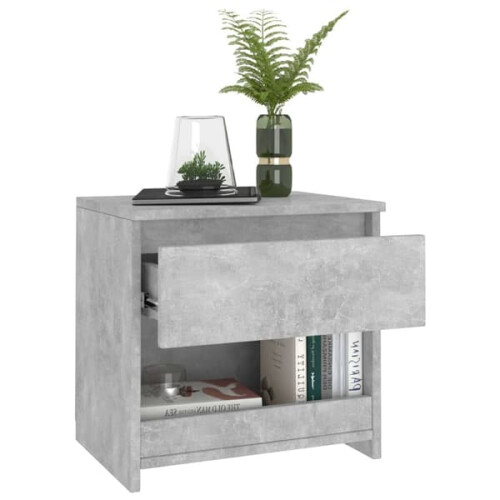 vidaXL bedside table concrete grey 40x30x39 cm engineered 2