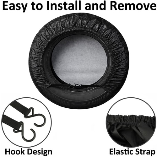 Tire Covers Black Waterproof Universal 4 pcs 2