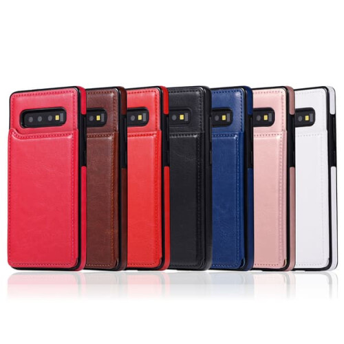 NKOBEE leather wallet case for Samsung Galaxy S10 red 1