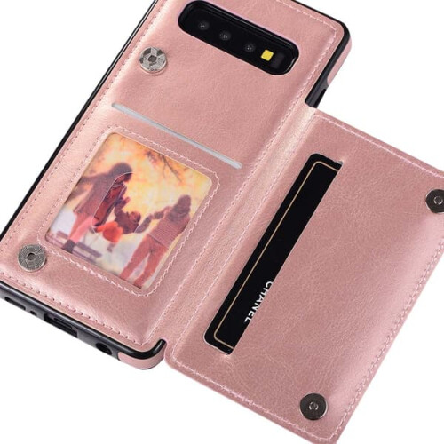 NKOBEE leather wallet case for Samsung Galaxy S10 red 2
