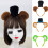 Tiara de cabelo com orelhas de urso peludas (1 peça) 2