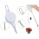 Adjustable Hanging Hooks for Flower Pots White 2 pcs 2