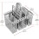 Dishwasher cutlery basket with removable handle 2