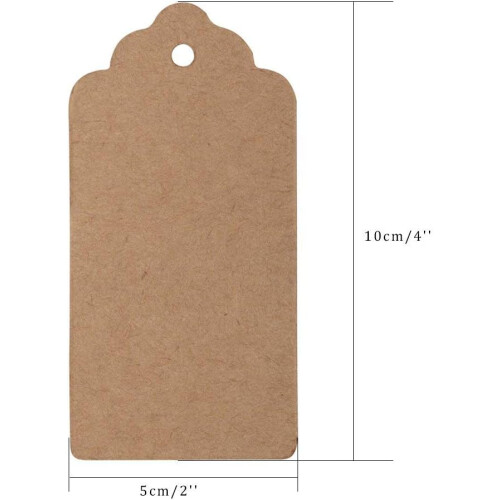 Kraft Paper Labels with Jute String 100 pcs 1