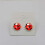 Ladybug stud earrings for women silver 1 pair 4