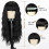 Long black wig with bangs 3