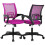 Pink Mesh Office Chair with Lumbar Support and Adjustable 1
