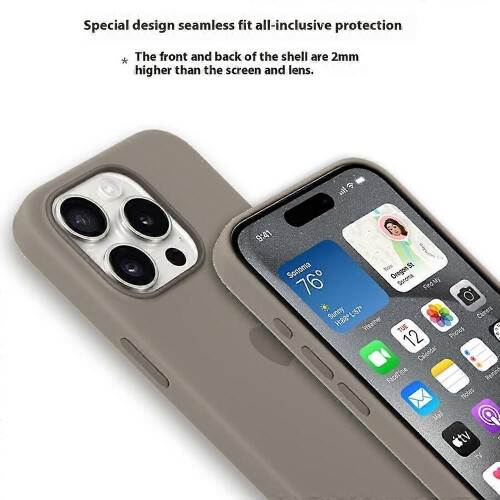 iPhone 15 Pro MagSafe liquid silicone case yellow 1