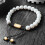 Lava Stone Bead Bracelet Adjustable 8mm Unisex 3