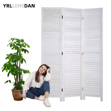Room Divider White Freestanding 3-Panel