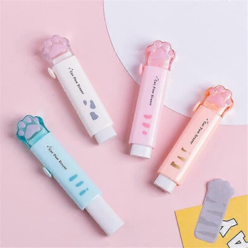 Cat Paw Retractable Eraser School Supplies 1pc 1