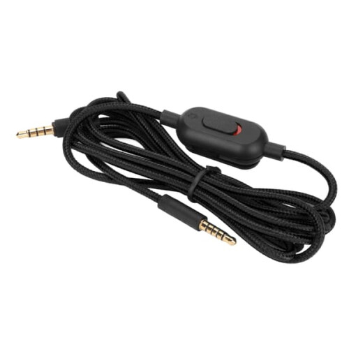 Gaming Headset Cable Woven Black Volume and Mute 1
