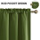 Cortinas blackout verde-oliva com isolamento térmico, 42x72 polegadas (107x183 cm). 4