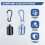4 Pack Ear Plug Carrying Case Keychain, Portable Keychain Pill Holder Case, Waterproof Metal Earplug Case Pill Container 2