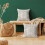 Μαξιλαροθήκες Boho Καφέ Μπεζ 18x18 Ίντσες 2 τεμάχια Λινό 2