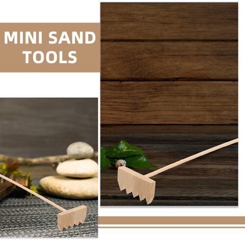 Ensemble de 6 outils miniatures pour râteau de jardin à sable 2