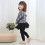 Babyleggings i bomull til jenter, ensfarget kabelstrikk 5