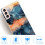 Samsung Galaxy S22 case marble motif orange multicolor 2