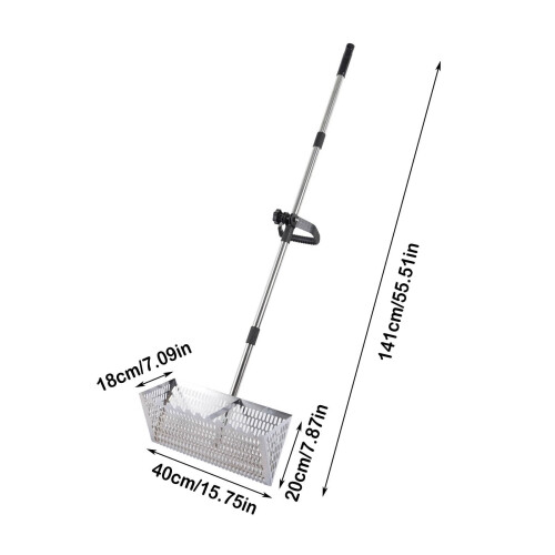 Sand Flea Raking Tool Stainless Steel Detachable Handle 2