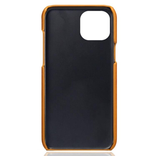iPhone 14 Plus case PU leather card holder orange 2