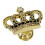 Cabinet Handle Crown Shape Zinc Alloy Single Hole Gold 1