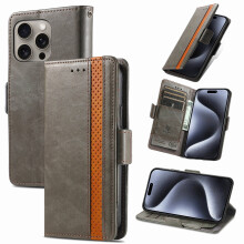Leather Wallet with Card Holder & Zipper for iPhone 13 Pro Max, 13 Mini, 12 Pro Max, 11, XS Max, XR, SE, 6–8 Plus – Compatible with iPhone